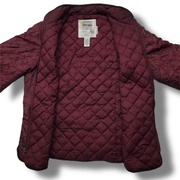 Eddie Bauer 650 Fill Power Premium Quality Goose Down Floral Puffer Women’s Sz L - Picture 4 of 7